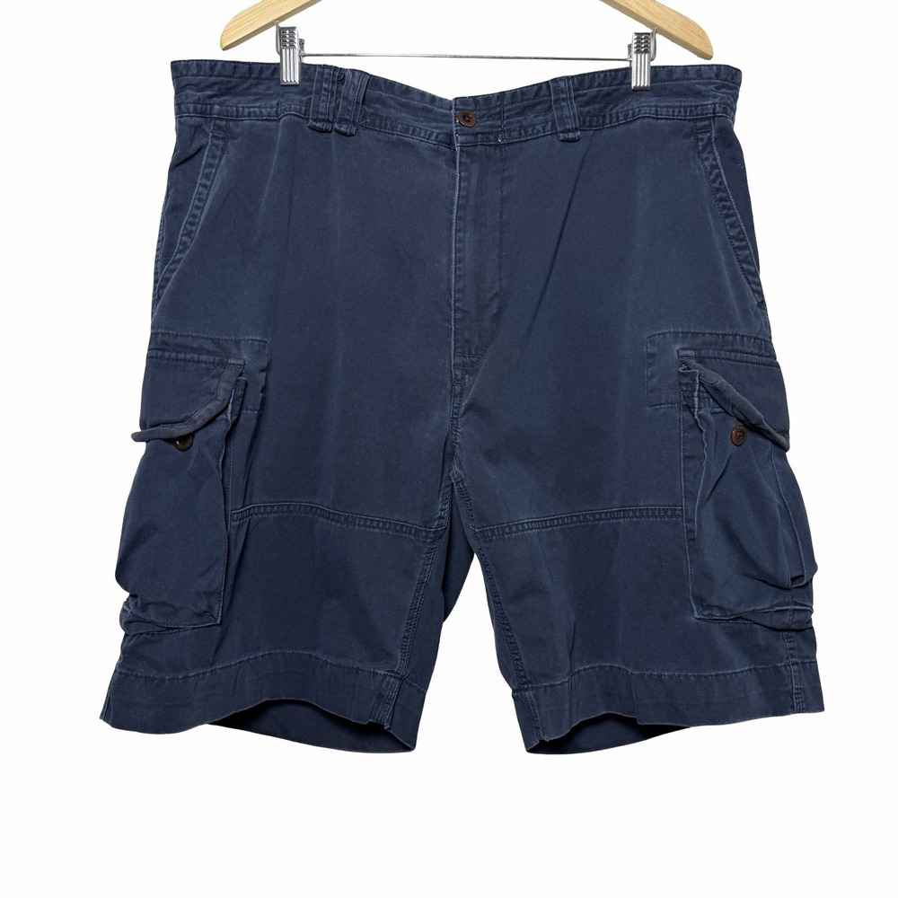 Vintage Polo Ralph Lauren Cargo Shorts Mens 40 Navy Blue Classic Chino Y2K
